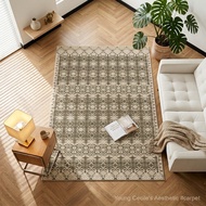 [YC.Life]Red French vintage carpet Used Persian-style large area rug for living room Bedside rug for
