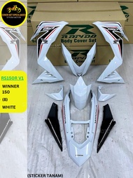 (STICKER TANAM/AIRBRUSH) RAPIDO COVER SET RS150R V1 WINNER 150 (8) WHITE