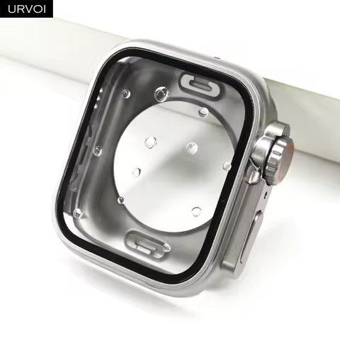 URVOI Change to Ultra Case for Apple Watch series 9 8 7 6 5 4 SE3 Full cover for iWatch rugged bumpe