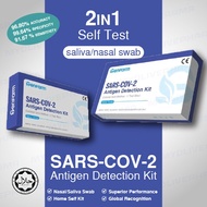 [READY STOCK] Genfarm Covid-19 2 in 1 Nasal &amp; Saliva Self Test Kit RTK Rapid Home Self Detection Antigen Test Kit