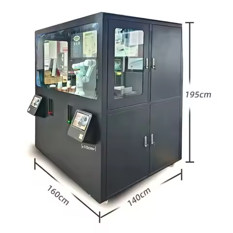 Custom 6-Axis CNC Commercial Coffee Robot Barista Machine Automatic Cappuccino Latte Touch Screen