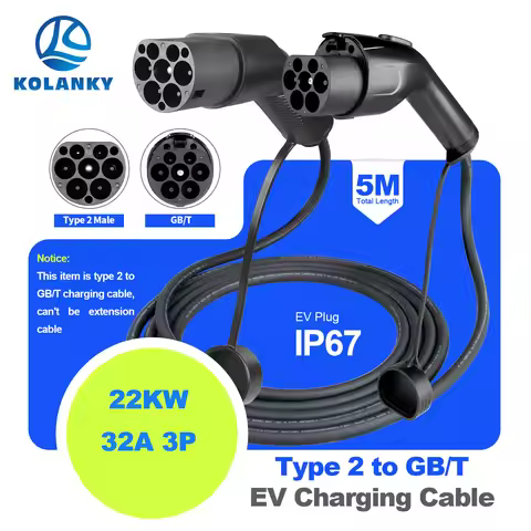 GBT EV Charging Cable Type2 Male Plug to GB/T EV Cable 22kw for GBT Electric Vehicle Charge on Type 