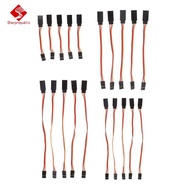 Sharprepublic 5 Pieces Male To Female Servo Extension Lead Cable 3 Pin Futaba JR Connector
