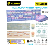 แป้นพิมพ์ NUBWO NKM-631  ชุดเมาส์คีย์บอร์ด แป้นพิมพ์ไร้สาย keyboard mouse wireless Set สีสันแนวหวาน 