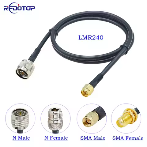 N to SMA LMR240 Cable SMA Male/Female to N Male/Female Connector 50-4 RF Coaxial Cable Pigtail Jumpe