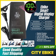 Intelligent Ebike Battery Charger Digital Display Charger 48v32ah 48v20ah 48v12ah 60v20ah 72v20ah 52