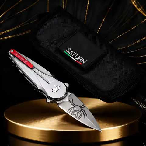 FX-551 - Golden Cricket-shaped personalized folding knife, made of N690 steel, portable pocket knife