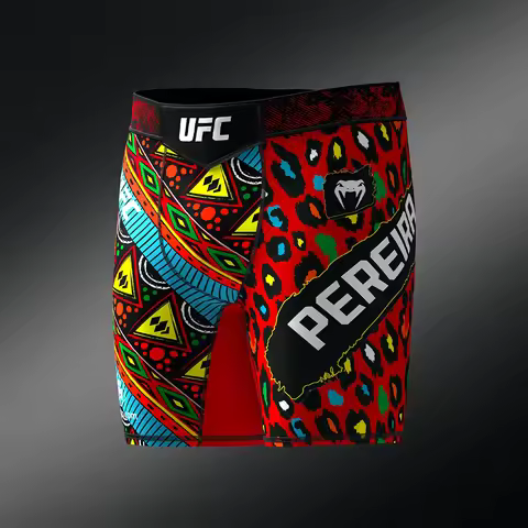 New UFC Unrivaled By Men Red Alex Pereira Second Edition Vale Tudo Short MMA Top Fighters Fighting