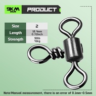 9KM DWLIFE | 9KM 3 Way Swivel 25-50pcs Three Way Barrel Swivel for Catfish Rig Stainless Steel Swive