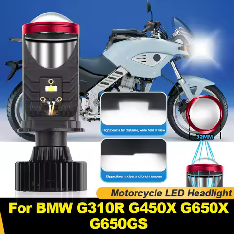 100W LED Motorcycle Headlight Bulb 30000LM Hi Lo Projector Lens Motorbike Lamp 12V 6000K For BMW G31