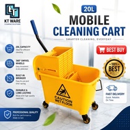 KT WARE 20L mop cart  wringer mop pail with wheel mop bucket wheel baldi mop beroda mobile cart jeni