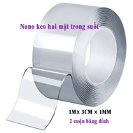 Nano Transparent Double-Sided Adhesive Tape Super Adhesive Double-Sided Adhesive Tape 3cm*3m Reusabl