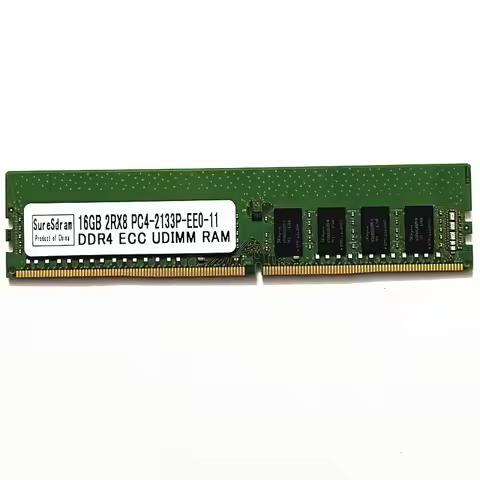 SureSdram DDR4 16GB 2133MHz ECC UDIMM RAM 16GB 2RX8 PC4-2133P-EE0-11 DDR4 Server Desktop Memory