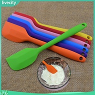 {livecity} Home Kitchen Silicone Flexible Spatulas Cake Cream Scraper Cooking Baking Tool