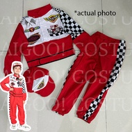 Racing Costume for Boys Kids Racecar Driver Intrams Sports Cosplay Occupation Career for Children F1