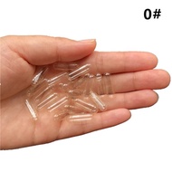 【Hot item】 500/1000PCs standard size 000 empty capsule gelatin clear caplets hollow hard gelatin tra