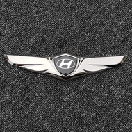 1ชิ้น3D โครเมี่ยมปีกโลหะรถด้านหน้าสติ๊กเกอร์สัญลักษณ์สำหรับ Hyundai Accent Aเวกา Atoz H1 Trajet Sona