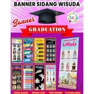 CETAK SPANDUK WISUDA Banner LULUS KULIAH GRADUATION Baner Free DESIGN