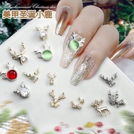 New Christmas Manicure Zircon Jewelry Deer Head Elk Nail Diamond Decoration Manicure Jewelry Direct 