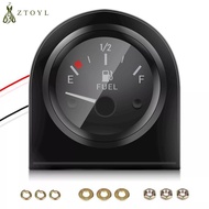 2" 52mm Fuel Level Gauge Car Meter White LED Light Bla Rim Automotive Gauges 12V