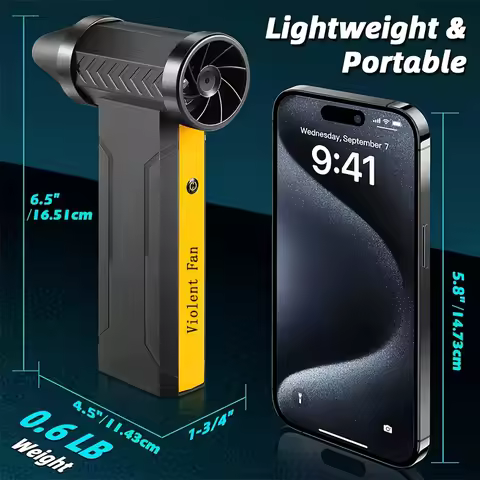 10000mAh Motor Electric Air Blower High-Speed Turbo Violent Fan Rechargeable Powerful Dust Blower 80