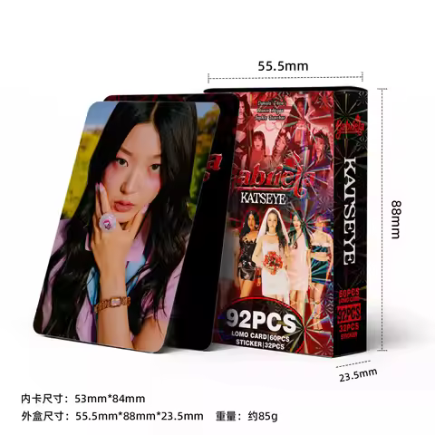 92Pcs/Set Kpop Idol KATSEYE New Album BEAUTIFULCHAOS Lomo Cards LARA DANIELA HD Printd Photocards St