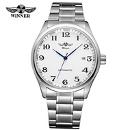 T-WINNER/WINNER 8024 Steel Band Watch Men Women Watch Calendar Digital Surface Watch