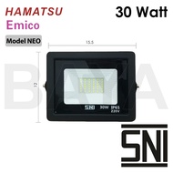 lampu led sorot / tembak / floodlight / outdoor 30w 30 w 30watt 30 watt probest hattasu emico hamats