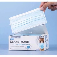 หน้ากากอนามัย Klean Mask สำหรับใช้ครั้งเดียว 1 กล่องมี 50 ชิ้น v fit 1 กล่องบรรจุ 30ชิ้น