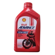 Shell ADVANCE AX3 20W-50 transmission engine oil, 1L capacity