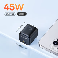 Baseus Picogo Mini 45W PD Type C ที่ชาร์จเร็วเครื่องชาร์จ GaN แบบพกพาชาร์จเร็วสำหรับ iPhone 17 16 15