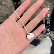 Minimalist Small Fat Fu Foot Silver Fu Character Silver Matte Pendant Small Fu Bag 999Double-Sided S