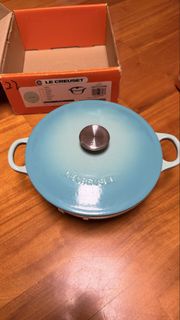 Le Creuset Cool mint圓形鑄鐵鍋 22cm