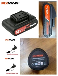 Pro Fixman Drill Battery 12v/20v for Power Drill / Pro Fixman 12v/20v Charger