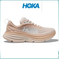 HOKA ONE ONE Bondi 8 Shock Absorbing Road Running Shoes for Women Men HOKA Sport Sneakers Walking Training Jogging Shoe Green/ Grey