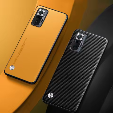 Luxury PU Leather Case For Xiaomi Redmi Note 10 Pro Max Back Cover Silicone Protection Phone Case Fo