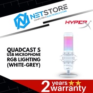 HYPERX QUADCAST S USB MICROPHONE RGB LIGHTING (WHITE-GREY) - 519P0AA