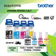 ORIGINAL Brother BTD100 Refill Ink Black, Cyan, Magenta, Yellow, BTD 100