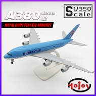 เครื่องบินเหล็กหล่อโลหะ A380อากาศเกาหลียาว1/350 20ซม. เครื่องบินจำลองของขวัญเครื่องบินของเล่นสำหรับเด็กผู้ชายและเด็กคอลเลกชัน