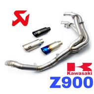 Akrapovic Short Exhaust Kawasaki Z900 Full System Piping Manifold Stainless Steel Ekzos Muffler Moto