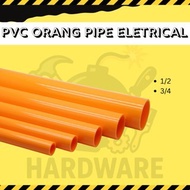 PVC Pipe Orange Electrical Plumbing 1/2'', 3/4" Sold by 100cm, 93cm 150cm 1 foot GOOD QULAITY