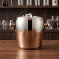 Serenable 304 Stainless Steel Ice Container Double Handles Stainless Steel Ice Container
