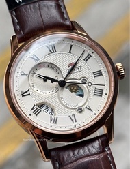 Brand New Orient Sun / Moon Automatic Men's Dress Watch , Rose Gold with Cream Dial RA-AK0007S