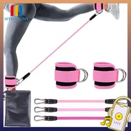 MYRONGMY Ankle Cuffs, Adjustable Safety Abductors Cable Ankle Straps, Workout Accessories Double D-R
