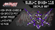 Suzuki Smash 115 Abstract Decals Set (Violet)