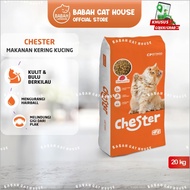 GOJEK GRAB 20kg CHESTER IKAN TUNA Dry Cat Food Makanan Kucing Kering Murah Bolt Kitten Adult Anak Ca