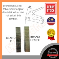 Hemex Staples Nail / U Nail / T Nail / Door Nail /Tebal Nail /N nail /kusyen moto nail /sofa nail di