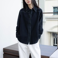 KEMEJA ASOKA Norris Shirt 3310 - Contrast Stitch Shirt Button Collared Long Sleeve - Women's Linen S