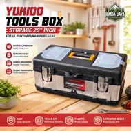 Yukido Toolbox 20" Stainless Steel Tool Box / Tool Box Kit 20 Inch Tool Holder