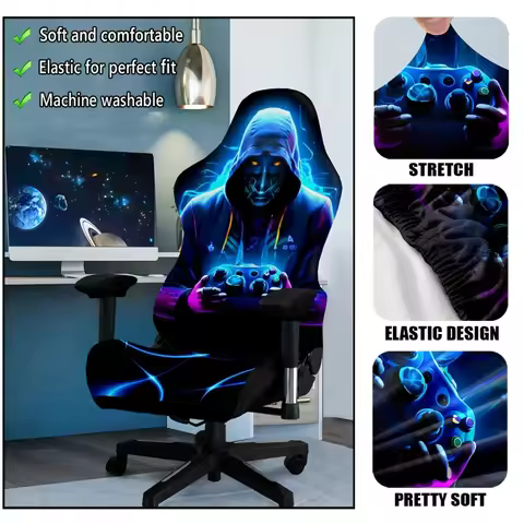 Fashion Office Gaming Chair Cover Elasticity Washable Chair Cover Set Suitable for Gaming Chairs Hom